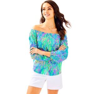 Lilly Pulitzer NWT Adira Top Pink Sunset Coco Breeze Size XXS